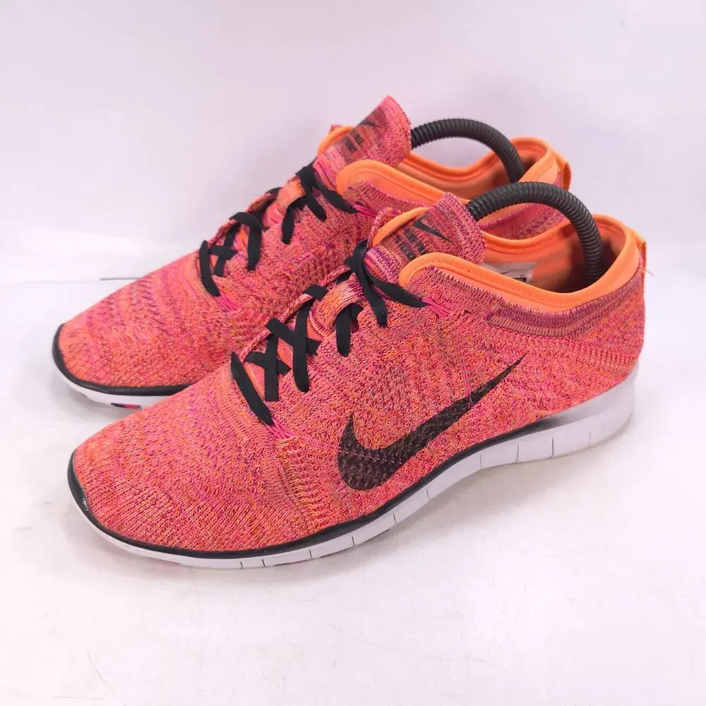 Nike Free TR Flyknit Athletic Running Shoe Womens Size 8.5 718785-800 Pink